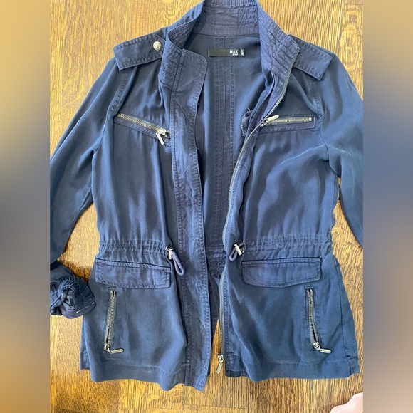 Max Jeans Utility Jacket Blue Size S - Picture 2 of 4